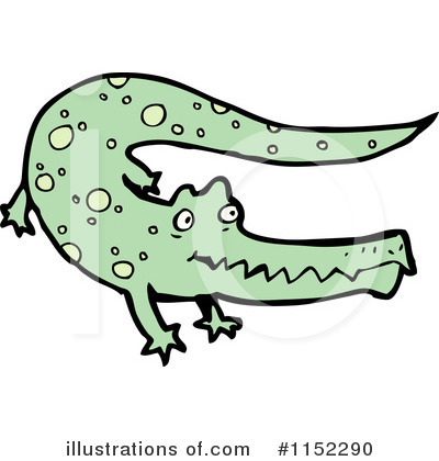 Royalty-Free (RF) Crocodile Clipart Illustration by lineartestpilot - Stock Sample #1152290