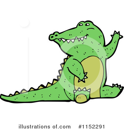 Royalty-Free (RF) Crocodile Clipart Illustration by lineartestpilot - Stock Sample #1152291