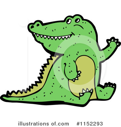 Royalty-Free (RF) Crocodile Clipart Illustration by lineartestpilot - Stock Sample #1152293