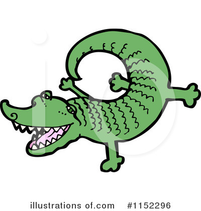 Royalty-Free (RF) Crocodile Clipart Illustration by lineartestpilot - Stock Sample #1152296