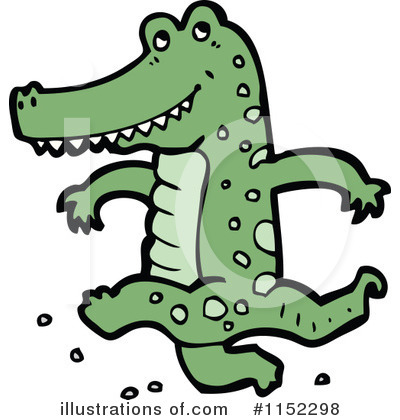 Royalty-Free (RF) Crocodile Clipart Illustration by lineartestpilot - Stock Sample #1152298