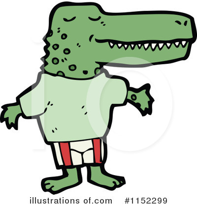 Royalty-Free (RF) Crocodile Clipart Illustration by lineartestpilot - Stock Sample #1152299