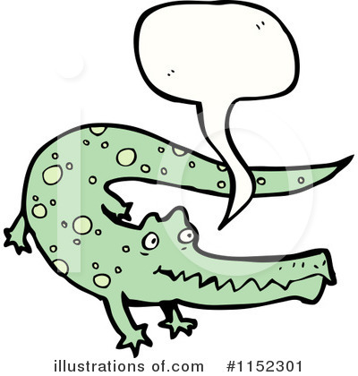 Royalty-Free (RF) Crocodile Clipart Illustration by lineartestpilot - Stock Sample #1152301