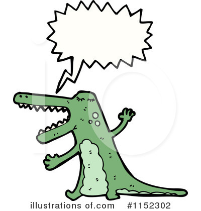 Royalty-Free (RF) Crocodile Clipart Illustration by lineartestpilot - Stock Sample #1152302
