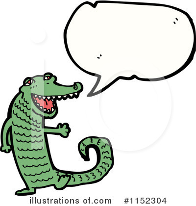 Royalty-Free (RF) Crocodile Clipart Illustration by lineartestpilot - Stock Sample #1152304