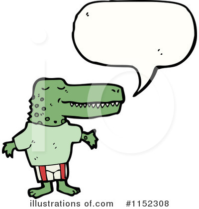 Royalty-Free (RF) Crocodile Clipart Illustration by lineartestpilot - Stock Sample #1152308