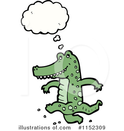 Royalty-Free (RF) Crocodile Clipart Illustration by lineartestpilot - Stock Sample #1152309