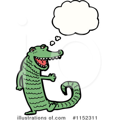 Royalty-Free (RF) Crocodile Clipart Illustration by lineartestpilot - Stock Sample #1152311