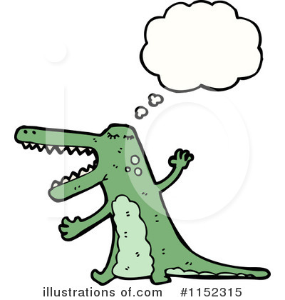 Royalty-Free (RF) Crocodile Clipart Illustration by lineartestpilot - Stock Sample #1152315