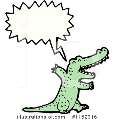 Royalty-Free (RF) Crocodile Clipart Illustration by lineartestpilot - Stock Sample #1152316