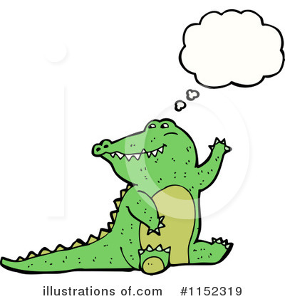 Royalty-Free (RF) Crocodile Clipart Illustration by lineartestpilot - Stock Sample #1152319