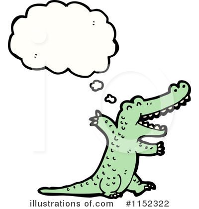 Royalty-Free (RF) Crocodile Clipart Illustration by lineartestpilot - Stock Sample #1152322