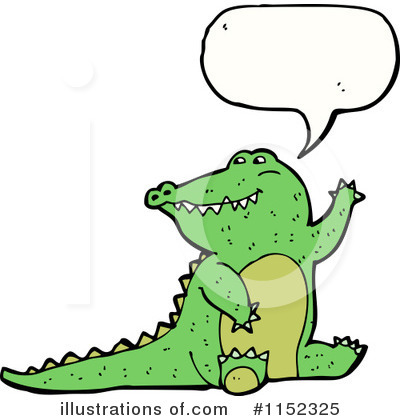 Royalty-Free (RF) Crocodile Clipart Illustration by lineartestpilot - Stock Sample #1152325