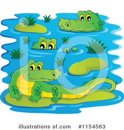 Royalty-Free (RF) Crocodile Clipart Illustration by visekart - Stock Sample #1154563