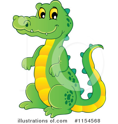 Royalty-Free (RF) Crocodile Clipart Illustration by visekart - Stock Sample #1154568