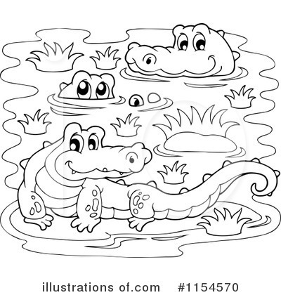 Royalty-Free (RF) Crocodile Clipart Illustration by visekart - Stock Sample #1154570