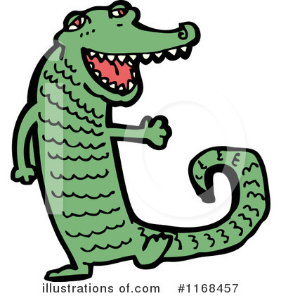 Royalty-Free (RF) Crocodile Clipart Illustration by lineartestpilot - Stock Sample #1168457
