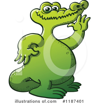 Royalty-Free (RF) Crocodile Clipart Illustration by Zooco - Stock Sample #1187401