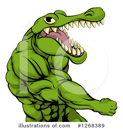 Alligator Clipart #1268389 by AtStockIllustration