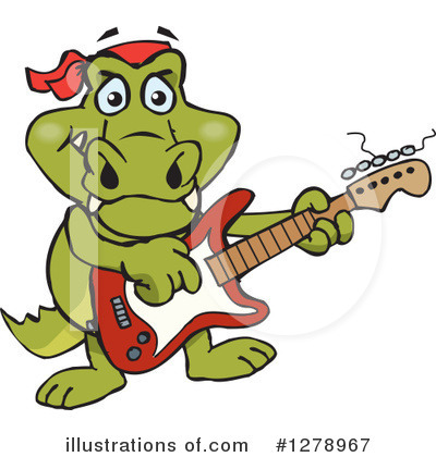 Royalty-Free (RF) Crocodile Clipart Illustration by Dennis Holmes Designs - Stock Sample #1278967