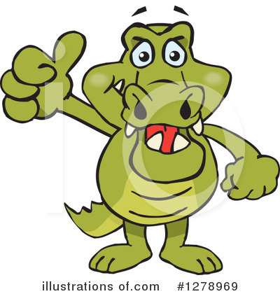 Royalty-Free (RF) Crocodile Clipart Illustration by Dennis Holmes Designs - Stock Sample #1278969