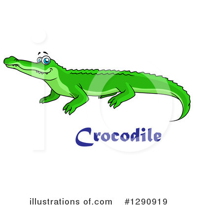 Royalty-Free (RF) Crocodile Clipart Illustration by Vector Tradition SM - Stock Sample #1290919