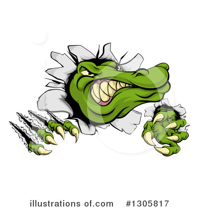 Alligator Clipart #1305817 by AtStockIllustration
