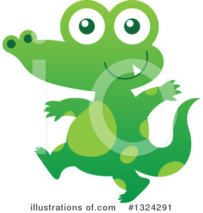 Royalty-Free (RF) Crocodile Clipart Illustration by Zooco - Stock Sample #1324291