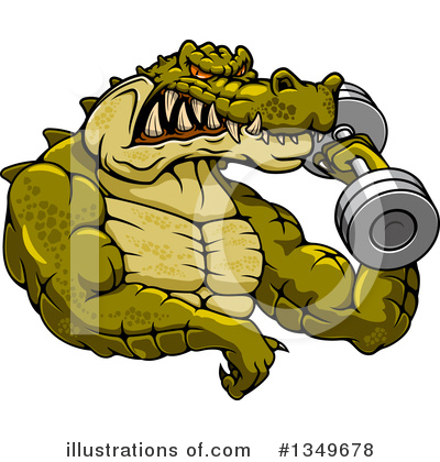 Royalty-Free (RF) Crocodile Clipart Illustration by Vector Tradition SM - Stock Sample #1349678