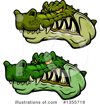 Royalty-Free (RF) Crocodile Clipart Illustration by Vector Tradition SM - Stock Sample #1355718