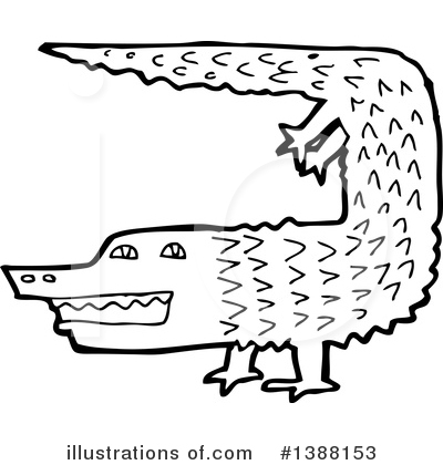 Royalty-Free (RF) Crocodile Clipart Illustration by lineartestpilot - Stock Sample #1388153