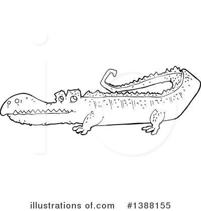 Royalty-Free (RF) Crocodile Clipart Illustration by lineartestpilot - Stock Sample #1388155