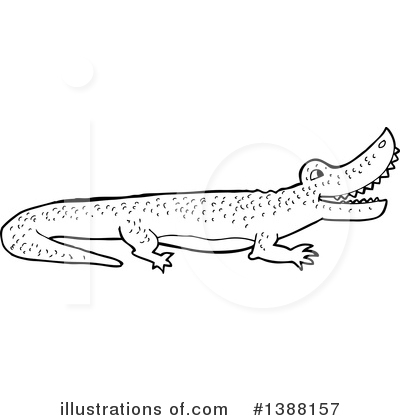 Royalty-Free (RF) Crocodile Clipart Illustration by lineartestpilot - Stock Sample #1388157