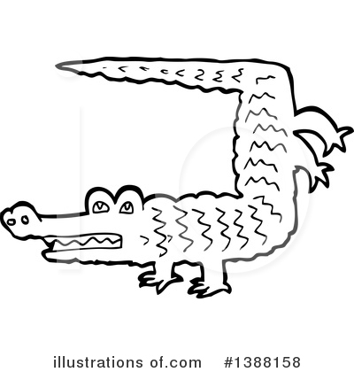Royalty-Free (RF) Crocodile Clipart Illustration by lineartestpilot - Stock Sample #1388158