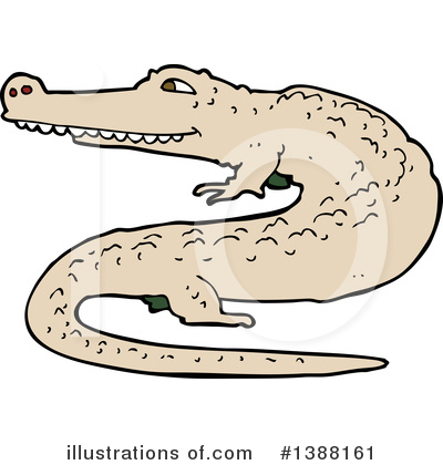 Royalty-Free (RF) Crocodile Clipart Illustration by lineartestpilot - Stock Sample #1388161