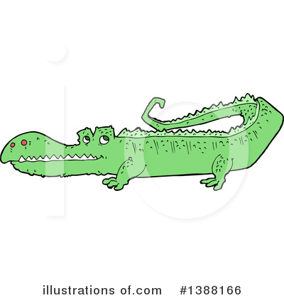 Royalty-Free (RF) Crocodile Clipart Illustration by lineartestpilot - Stock Sample #1388166