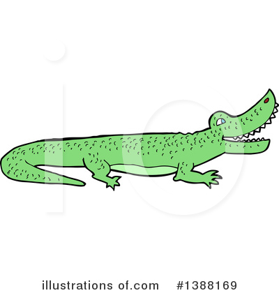 Royalty-Free (RF) Crocodile Clipart Illustration by lineartestpilot - Stock Sample #1388169