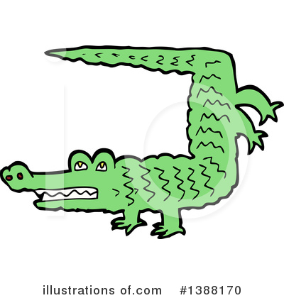 Royalty-Free (RF) Crocodile Clipart Illustration by lineartestpilot - Stock Sample #1388170