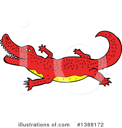 Royalty-Free (RF) Crocodile Clipart Illustration by lineartestpilot - Stock Sample #1388172