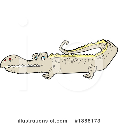 Royalty-Free (RF) Crocodile Clipart Illustration by lineartestpilot - Stock Sample #1388173