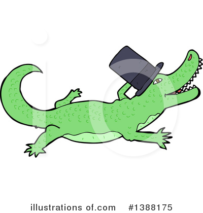 Royalty-Free (RF) Crocodile Clipart Illustration by lineartestpilot - Stock Sample #1388175