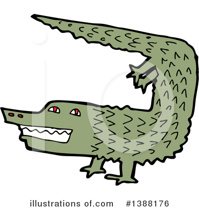 Royalty-Free (RF) Crocodile Clipart Illustration by lineartestpilot - Stock Sample #1388176