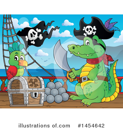 Royalty-Free (RF) Crocodile Clipart Illustration by visekart - Stock Sample #1454642