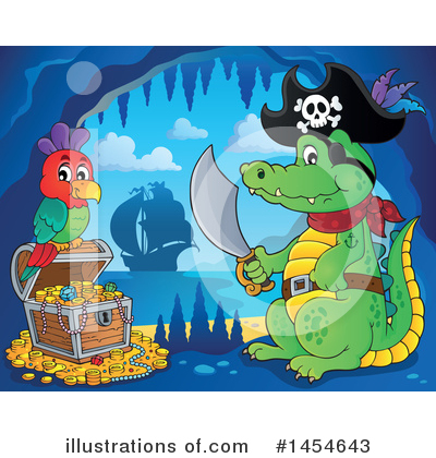 Royalty-Free (RF) Crocodile Clipart Illustration by visekart - Stock Sample #1454643