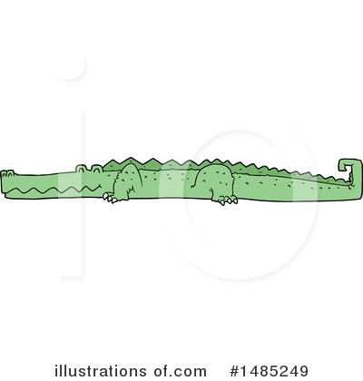 Royalty-Free (RF) Crocodile Clipart Illustration by lineartestpilot - Stock Sample #1485249
