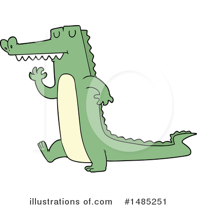 Royalty-Free (RF) Crocodile Clipart Illustration by lineartestpilot - Stock Sample #1485251