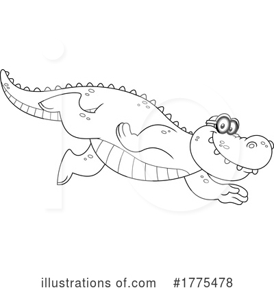 Royalty-Free (RF) Crocodile Clipart Illustration by Hit Toon - Stock Sample #1775478