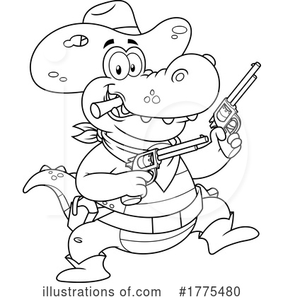 Royalty-Free (RF) Crocodile Clipart Illustration by Hit Toon - Stock Sample #1775480