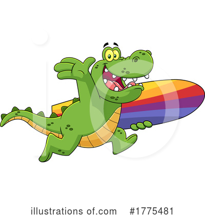 Royalty-Free (RF) Crocodile Clipart Illustration by Hit Toon - Stock Sample #1775481