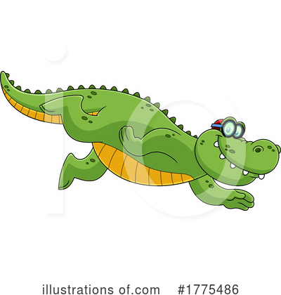 Royalty-Free (RF) Crocodile Clipart Illustration by Hit Toon - Stock Sample #1775486